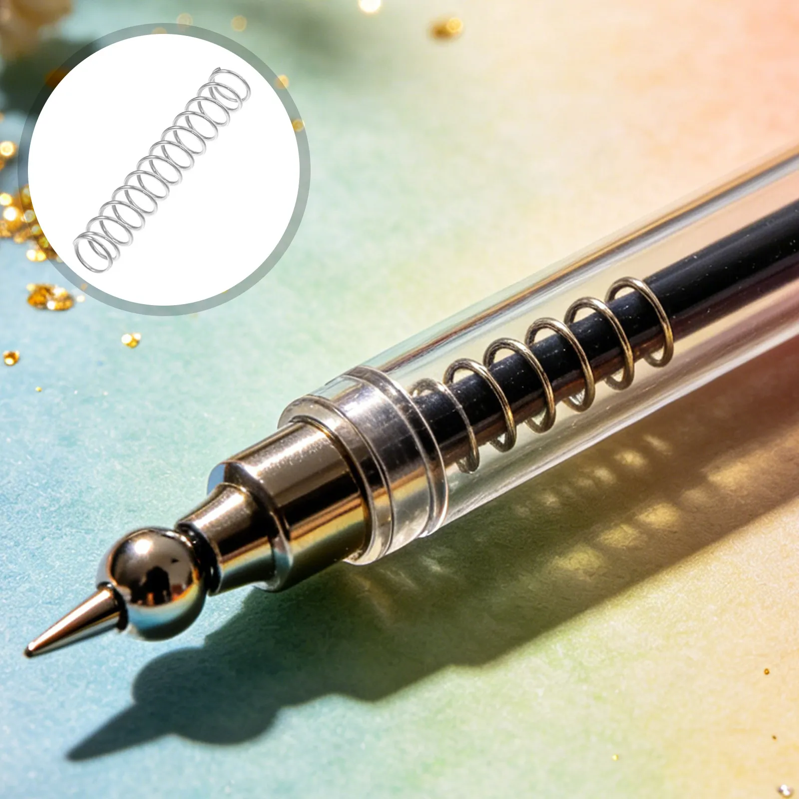 50Pcs Ballpoint Pen Compression Springs Stainless Steel 0.4mm Wire Dia 4Mm Od 25Mm Length Replacement for Click Retractable Gel
50Pcs Ballpoint Pen Compression Springs Stainless Steel 0.4mm Wire Dia 4Mm Od 25Mm Length Replacement for Click Retractable Gel