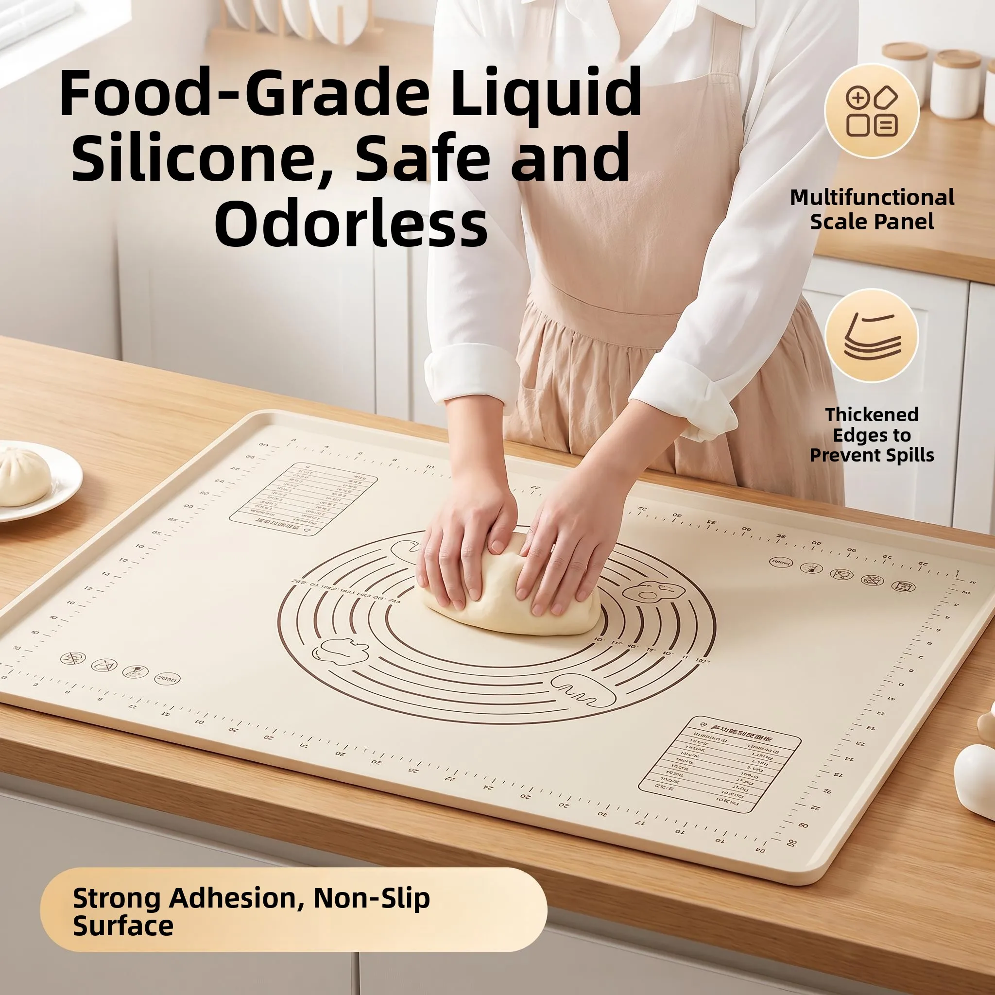 Thickened Silicone Mat for Kneading Dough Food Grade Baby And Maternity Level Steamed Buns And Buns Home Use Pasta Special Board
Thickened Silicone Mat for Kneading Dough Food Grade Baby And Maternity Level Steamed Buns And Buns Home Use Pasta Special Board