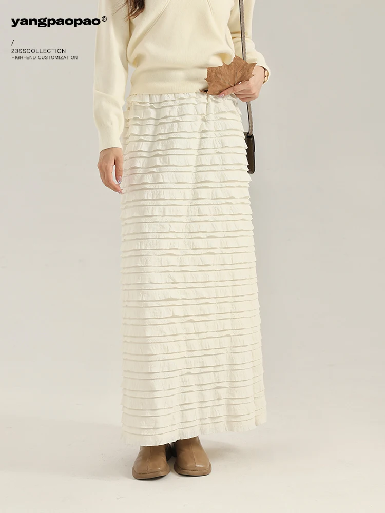 Peach White A-Line Midi Skirt Women's Loose Fit Cake Skirt High Waist Polyester Fiber Gored Hemline Casual Sle New Design
Peach White A-Line Midi Skirt Women's Loose Fit Cake Skirt High Waist Polyester Fiber Gored Hemline Casual Sle New Design