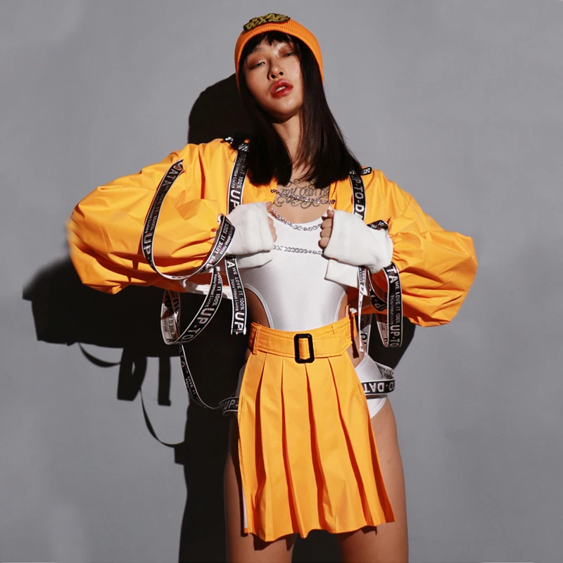 Women Group Jazz Dance Outfit Orange Suit Bar Nightclub Ds Dj Pole Dance Clothing Stage Party Gogo Costumes Rave Wear XS6121
Women Group Jazz Dance Outfit Orange Suit Bar Nightclub Ds Dj Pole Dance Clothing Stage Party Gogo Costumes Rave Wear XS6121
