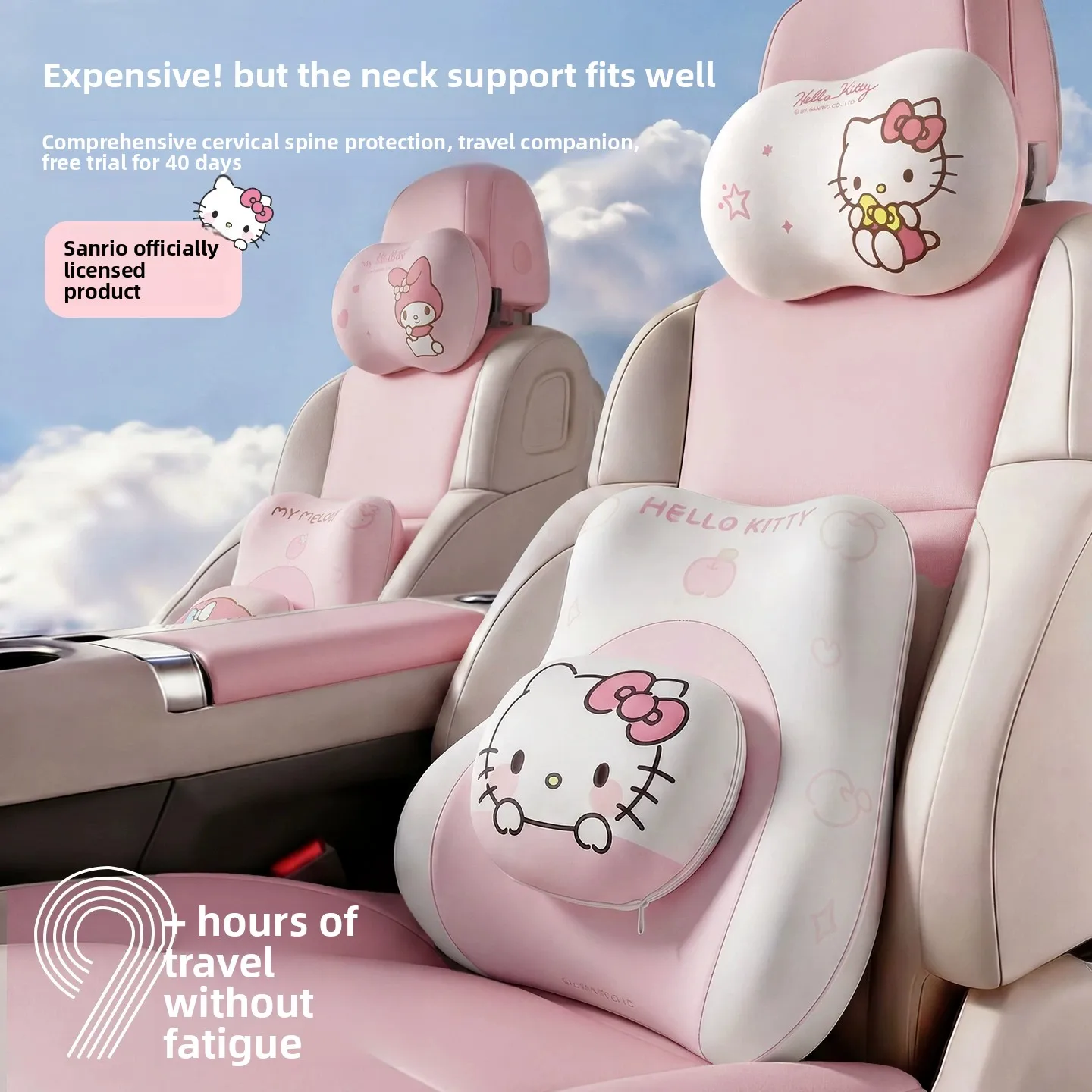 Sanrio Hello Kitty Car Headrest Pillow Winter Warm Neck & Lumbar Support Cushion Adjustable Car Seat Pillow
Sanrio Hello Kitty Car Headrest Pillow Winter Warm Neck & Lumbar Support Cushion Adjustable Car Seat Pillow