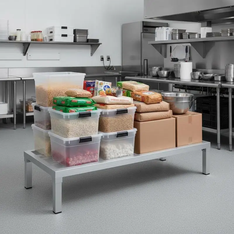 Aluminum Storage Platform 48” x 20” x 8” For Restaurants Kitchens Garages 1800 lbs Capacity All-Welded Metal Heavy Duty Floor Shelf Organized Space Saving Design Solid Construction Rack Utility Grocery Elevated Base Stand
Aluminum Storage Platform 48” x 20” x 8” For Restaurants Kitchens Garages 1800 lbs Capacity All-Welded Metal Heavy Duty Floor Shelf Organized Space Saving Design Solid Construction Rack Utility Grocery Elevated Base Stand