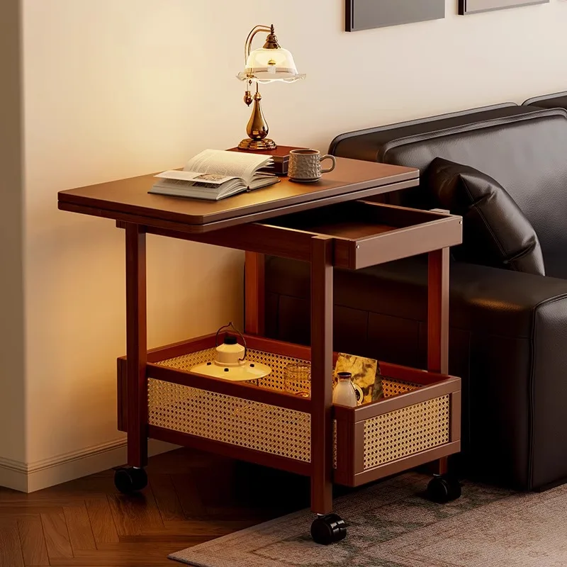 Movable living room sofa storage glass edge few small coffee table bedroom bedside simple wheeled trolley
Movable living room sofa storage glass edge few small coffee table bedroom bedside simple wheeled trolley