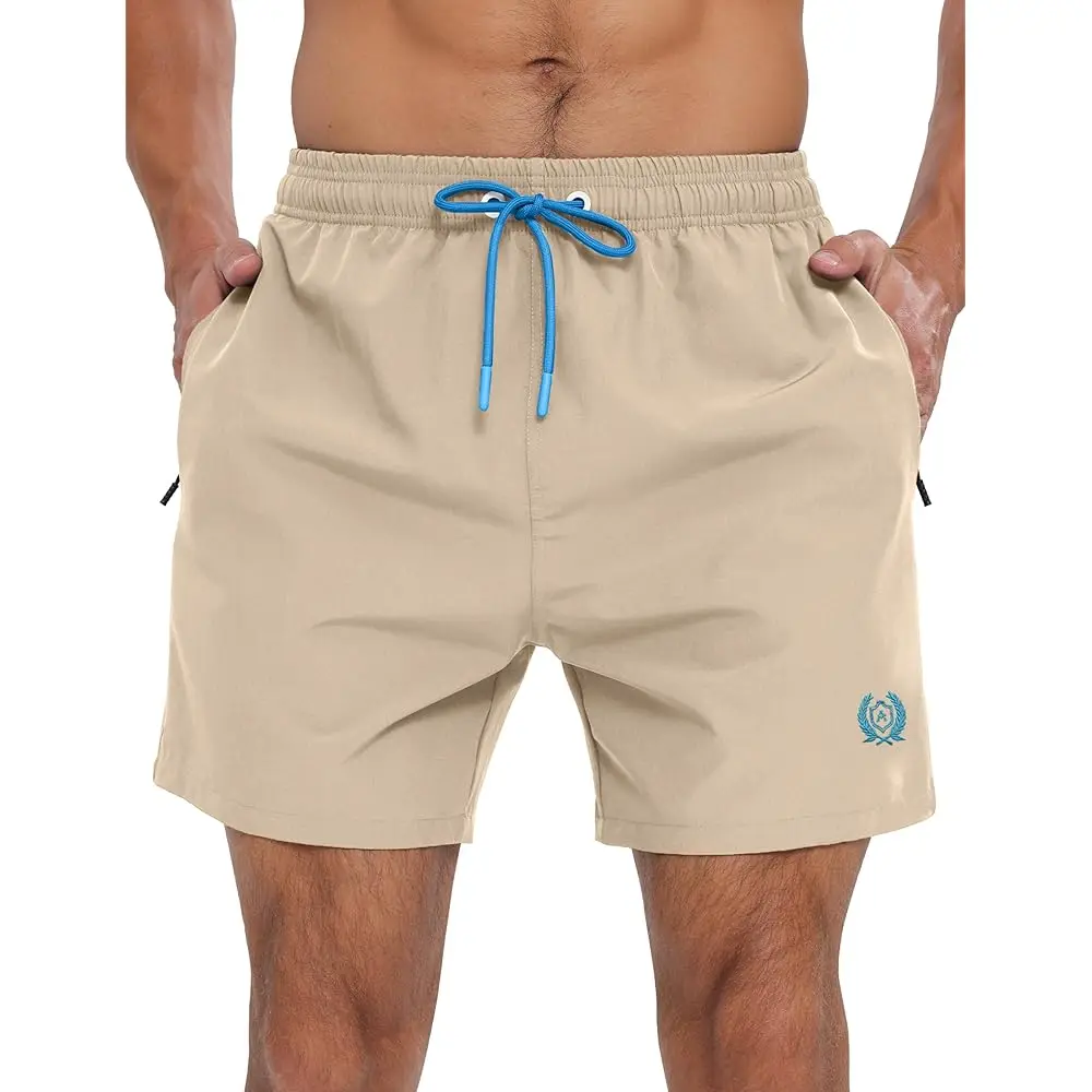 Mens Swim Trunks 5 inch Board Shorts Quick Dry Bathing Suits with Mesh Lining Beach Swim Shorts with Zipper Pockets
Mens Swim Trunks 5 inch Board Shorts Quick Dry Bathing Suits with Mesh Lining Beach Swim Shorts with Zipper Pockets
