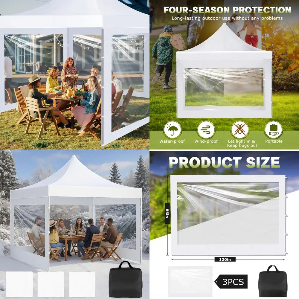 Водонепроницаемые боковые стенки для навеса 10x10 дюймов с черной сумкой для хранения, только боковые стенки, без молнии (белые)
Водонепроницаемые боковые стенки для навеса 10x10 дюймов с черной сумкой для хранения, только боковые стенки, без молнии (белые)