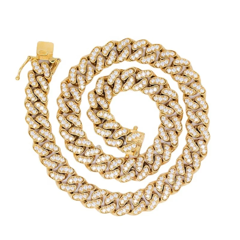 Zuanfa Wholesale Hip Hop 316L Stainless Steel Iced Out CZ Diamond Cuban Link Chain
Zuanfa Wholesale Hip Hop 316L Stainless Steel Iced Out CZ Diamond Cuban Link Chain