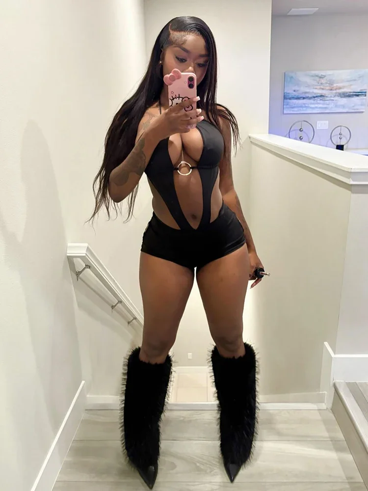 Сексуальный комбинезон с вырезами, металлическими кольцами, пэчворком и шнуровкой, с открытой спиной, облегающий, персикового цвета, для дерзких девушек
Сексуальный комбинезон с вырезами, металлическими кольцами, пэчворком и шнуровкой, с открытой спиной, облегающий, персикового цвета, для дерзких девушек