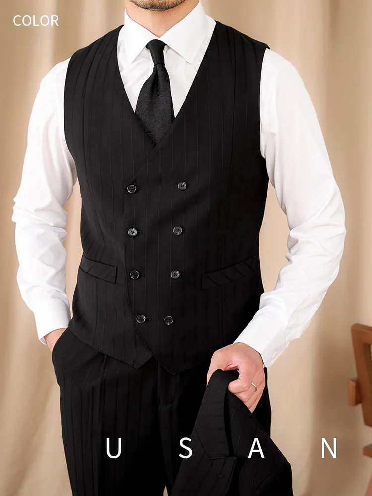 Slim Fit Mr. Deer Tee Tailored Double Breasted Stripe V Ne Vest Briti Italian Sle Men's Suit oulder Bal Tank Top
Slim Fit Mr. Deer Tee Tailored Double Breasted Stripe V Ne Vest Briti Italian Sle Men's Suit oulder Bal Tank Top