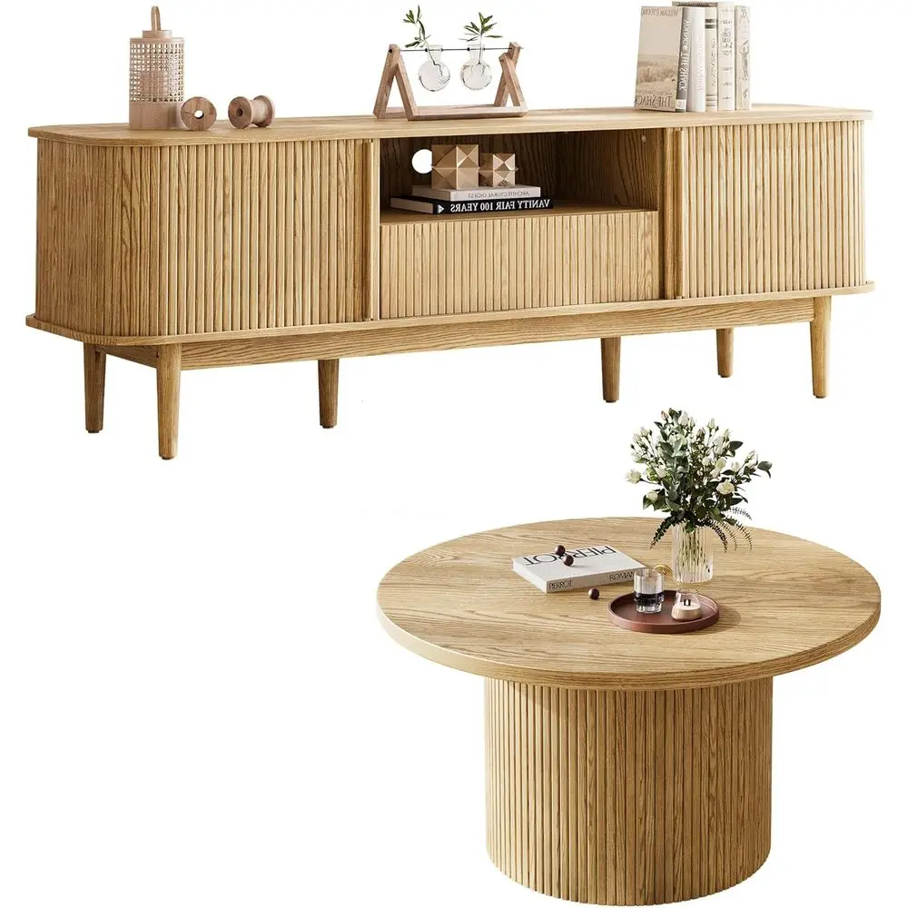Living Room Table Sets o 2, luted Coee Table & Drer TV Stand, Coee Table with Storage, Sliding DoTV Stand or Living Room (Natura
Living Room Table Sets o 2, luted Coee Table & Drer TV Stand, Coee Table with Storage, Sliding DoTV Stand or Living Room (Natura