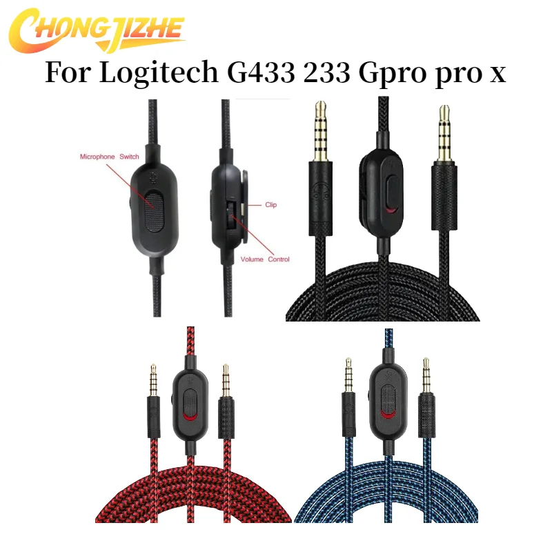 CHONGJIZHE 2M Portable Headphone Cable Audio Cord Line For Logitech G433/G233/G Pro/G Pro X Earphones Headset Accessories
CHONGJIZHE 2M Portable Headphone Cable Audio Cord Line For Logitech G433/G233/G Pro/G Pro X Earphones Headset Accessories