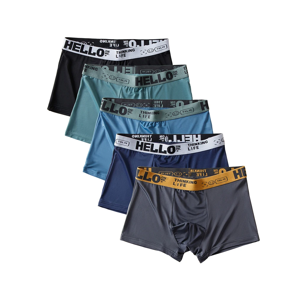 5PCS Ice Silk Men's Underwear Summer Breathable Underwear Sexy Men's Shorts Underwear Skin Friendly Fit Men's Boxing Pants
5PCS Ice Silk Men's Underwear Summer Breathable Underwear Sexy Men's Shorts Underwear Skin Friendly Fit Men's Boxing Pants