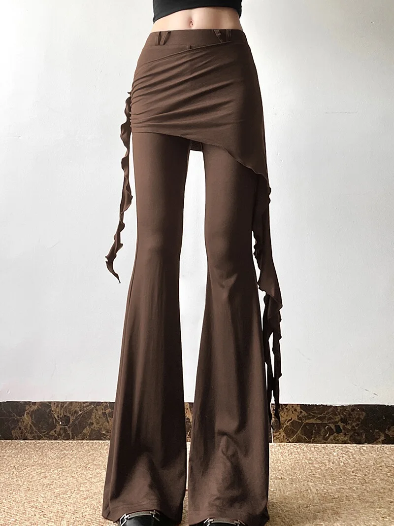 Weird Puss утягивающие расклешенные повседневные брюки с высокой талией, женские универсальные длинные брюки из двух частей с кисточками из смеси полиэстера
Weird Puss утягивающие расклешенные повседневные брюки с высокой талией, женские универсальные длинные брюки из двух частей с кисточками из смеси полиэстера