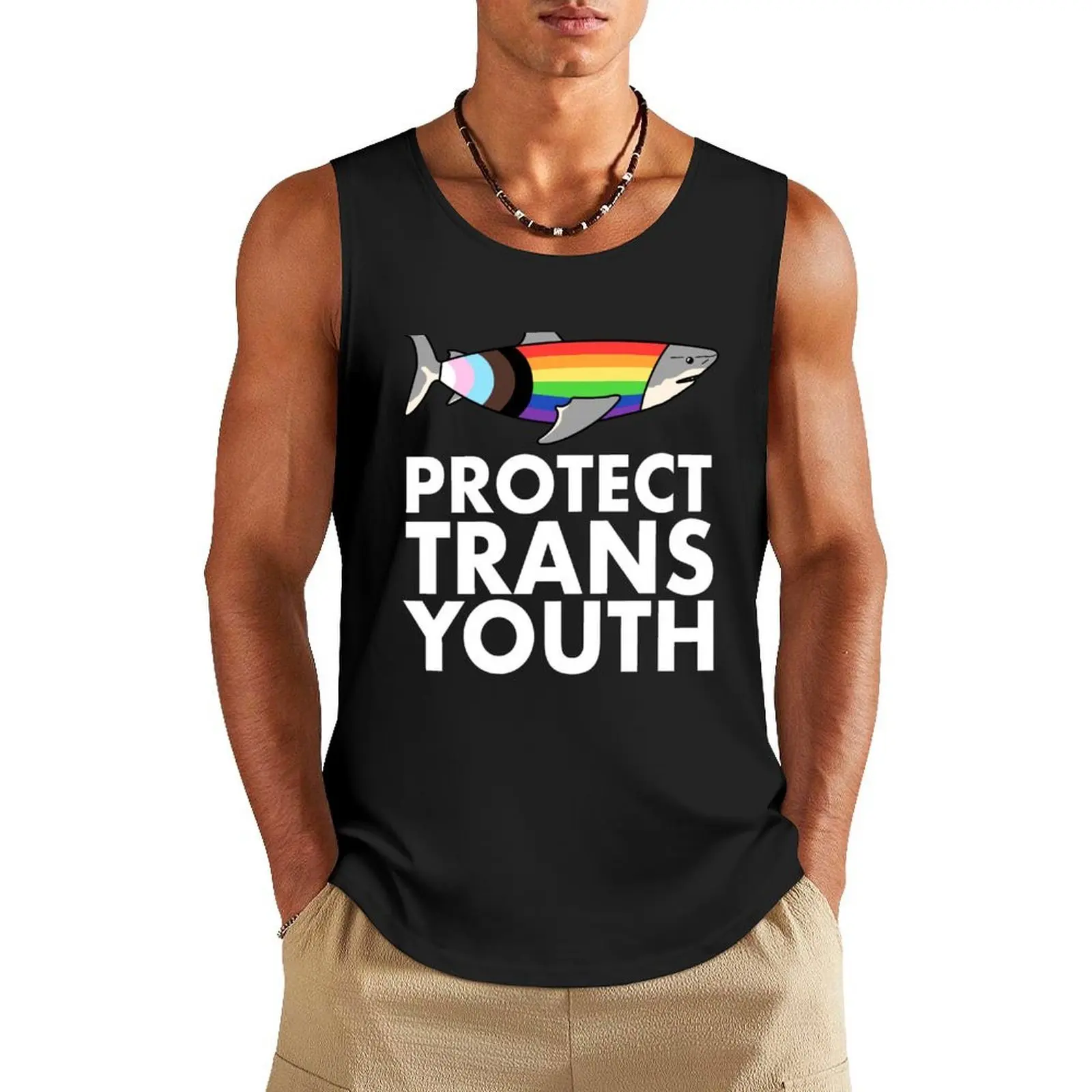 Progress Shark - Protect Trans Youth Tank Top cool things Men's vest sleeveless Men's t-shirts
Progress Shark - Protect Trans Youth Tank Top cool things Men's vest sleeveless Men's t-shirts