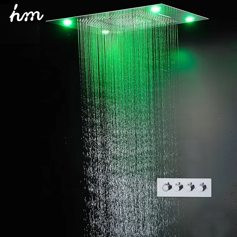 Hm 24 Inches Large Led Light Recessed Bathroom Ceiling Mount Rainfall Overhead S Hot Cold Waterfall 4 Function Shower Head Set
Hm 24 Inches Large Led Light Recessed Bathroom Ceiling Mount Rainfall Overhead S Hot Cold Waterfall 4 Function Shower Head Set