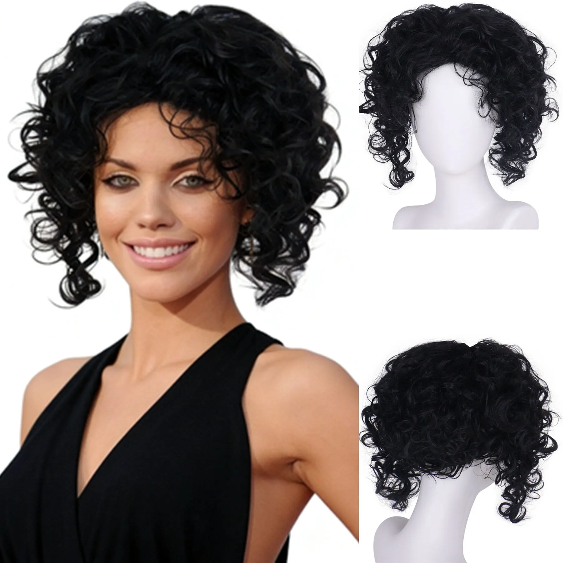 Афро-кудрявый парик для женщин, женские синтетические волосы, натуральные пушистые короткие черные пушистые парики, повседневный косплей, костюм для вечеринки, использование на Хэллоуин
Афро-кудрявый парик для женщин, женские синтетические волосы, натуральные пушистые короткие черные пушистые парики, повседневный косплей, костюм для вечеринки, использование на Хэллоуин