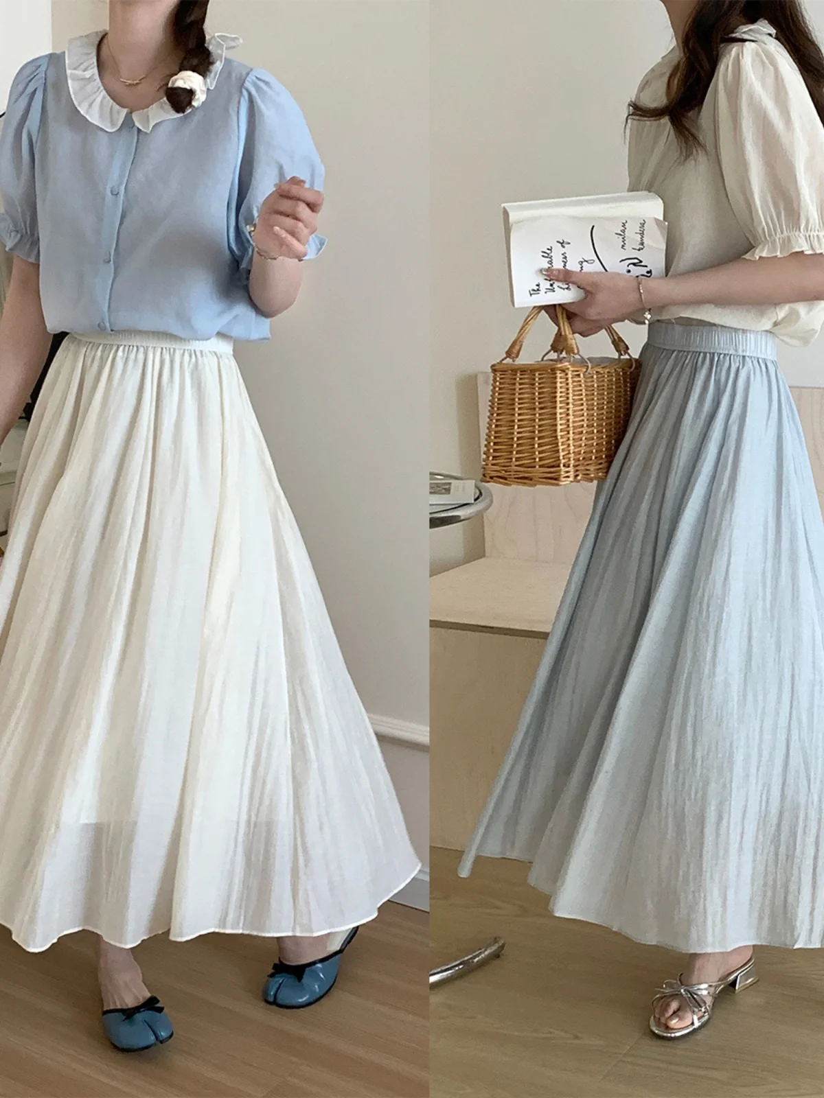 Ele High Waist A-Line Skirt Women's Summer Thin Fabric Skirts Lemon Mary Brand Faionable Slimming Full Skirt
Ele High Waist A-Line Skirt Women's Summer Thin Fabric Skirts Lemon Mary Brand Faionable Slimming Full Skirt