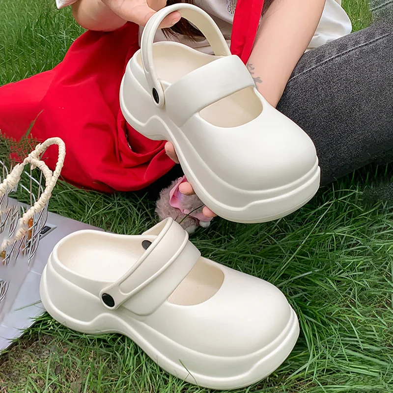 White Thick Sole Platform Mary Jane Sandals Women Spring 2026 New Fashion Versatile EVA Clogs Woman Comfortable Slip On Slippers
White Thick Sole Platform Mary Jane Sandals Women Spring 2026 New Fashion Versatile EVA Clogs Woman Comfortable Slip On Slippers