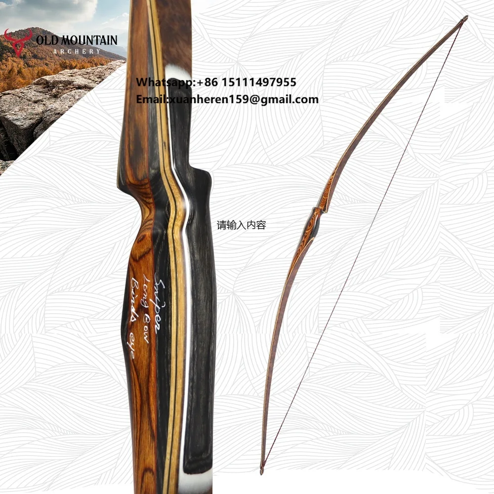 Old Mountain Archery Professional Bow China Hunting Traditional Longbow Set for Sale Wooden Laminated Archery Bow
Old Mountain Archery Professional Bow China Hunting Traditional Longbow Set for Sale Wooden Laminated Archery Bow