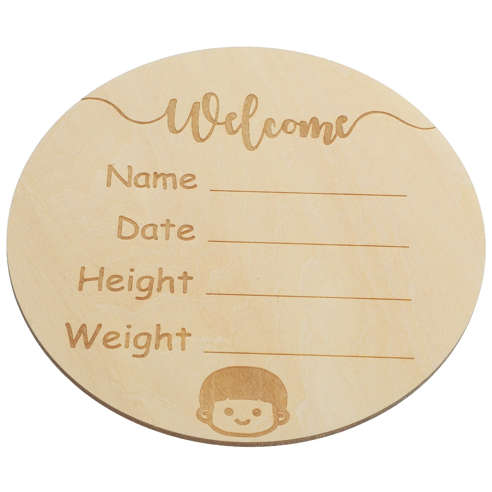 Baby Birth Wooden Sign Round Shape Bulletin Board Basswood Plywood H made Newborn Announcement Nursery Decoration Housewarming
Baby Birth Wooden Sign Round Shape Bulletin Board Basswood Plywood H made Newborn Announcement Nursery Decoration Housewarming