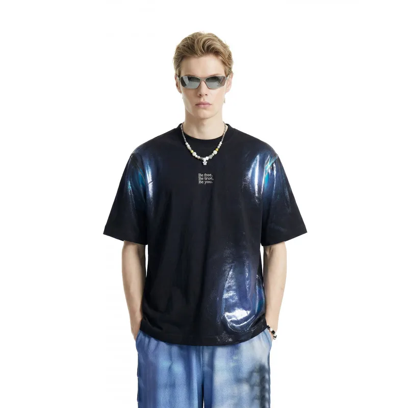 Men's Colorful Glitter Print Short Sleeve Shirt with Colorful Shimmer Print - Loose Fit & Cool-Touch Fabric for Spring/Summer
Men's Colorful Glitter Print Short Sleeve Shirt with Colorful Shimmer Print - Loose Fit & Cool-Touch Fabric for Spring/Summer