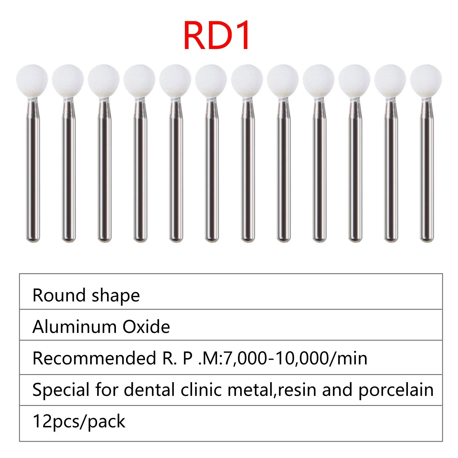 12PCS /Pack Dental Polishing Bur FG Abrasion Points Bur Round Mounted White Stone FG Bur 1.6mm for High Speed Handpiece
12PCS /Pack Dental Polishing Bur FG Abrasion Points Bur Round Mounted White Stone FG Bur 1.6mm for High Speed Handpiece