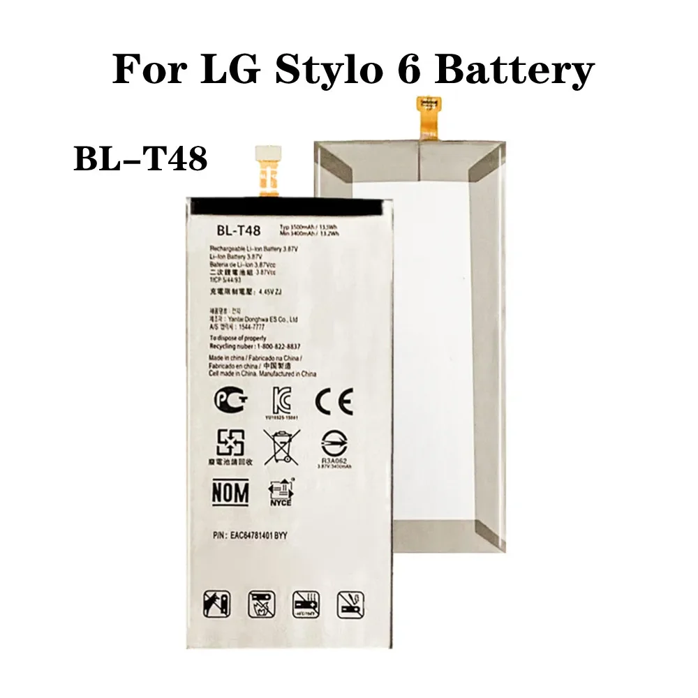 High Quality BLT48 BL-T48 Battery For LG Stylo 6 LMQ730TM LM-Q730TM 3800mAh BL T48 Phone Replacement Battery
High Quality BLT48 BL-T48 Battery For LG Stylo 6 LMQ730TM LM-Q730TM 3800mAh BL T48 Phone Replacement Battery