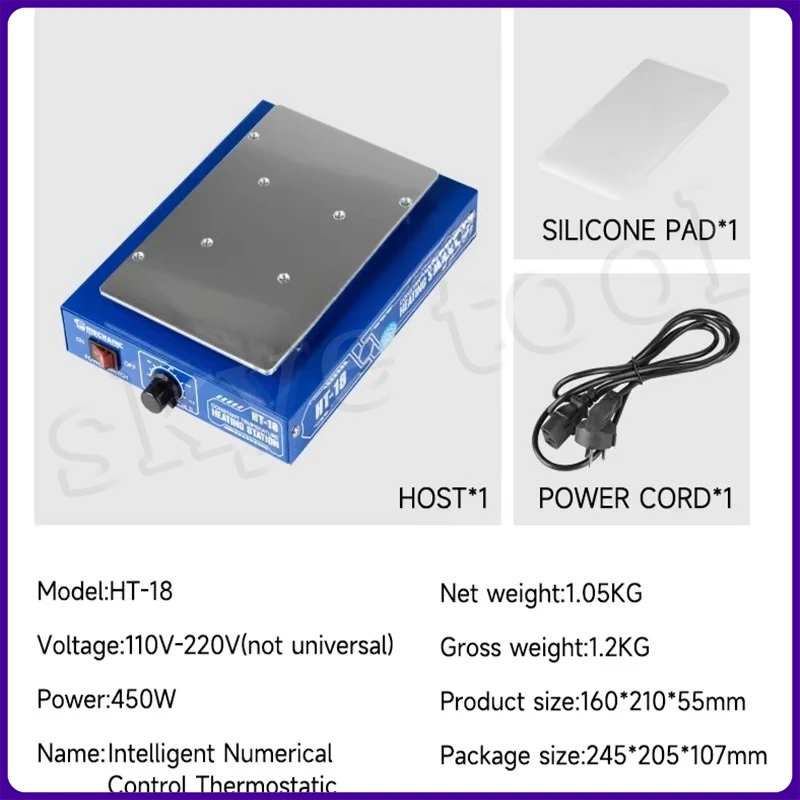 MECHANIC CNC HT-18 450 Вт нагревательный стол платформа предварительного нагрева с постоянной температурой для печатной платы для удаления рамки экрана телефона
MECHANIC CNC HT-18 450 Вт нагревательный стол платформа предварительного нагрева с постоянной температурой для печатной платы для удаления рамки экрана телефона