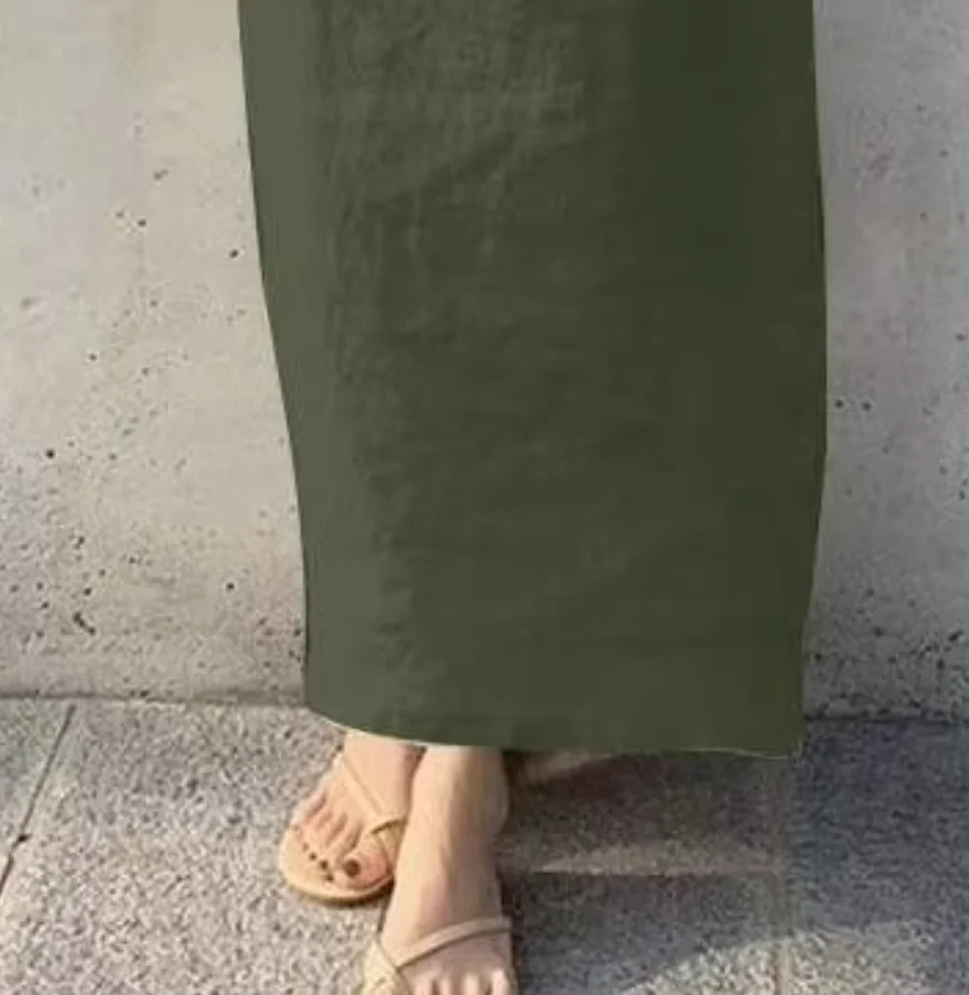 S/5xl Big size Casual Cotton Linen Long Dresses Women Loose Short Sleeves V-neck Vintage Simple Style Lady Maxi Dress Summer New
S/5xl Big size Casual Cotton Linen Long Dresses Women Loose Short Sleeves V-neck Vintage Simple Style Lady Maxi Dress Summer New