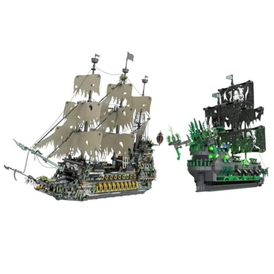 Pirate ship building blocks set for display, ABS plastic, black and gold, 5865 pieces with 1100-light LED illumination
Pirate ship building blocks set for display, ABS plastic, black and gold, 5865 pieces with 1100-light LED illumination