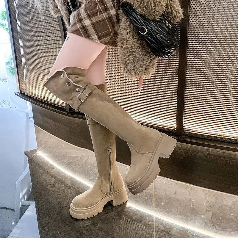 2025 Winter Women's Vintage Round Toe Over-the-Knee Boots Height Increase Furry-Lined High Boots Platform Sole Snow Boots
2025 Winter Women's Vintage Round Toe Over-the-Knee Boots Height Increase Furry-Lined High Boots Platform Sole Snow Boots