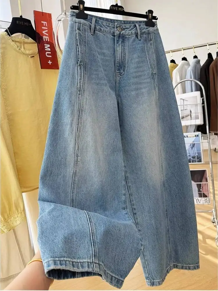 plus Size Women's Wide Leg Jeans High Waist Straight Cut Casual Style Fashionable Slimming Effect Spring Summer Loose Fit
plus Size Women's Wide Leg Jeans High Waist Straight Cut Casual Style Fashionable Slimming Effect Spring Summer Loose Fit