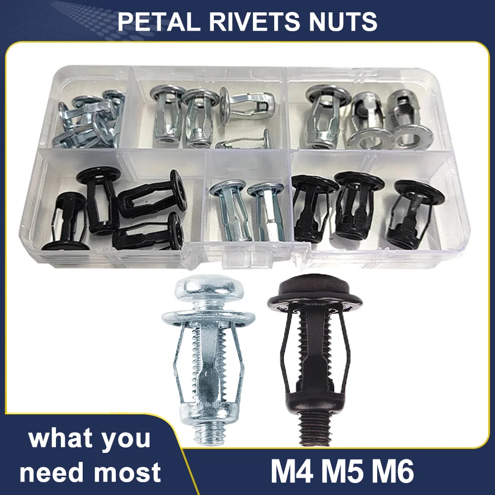 M4 M5 M6 Petal Rivets Nuts Car License Metal Screw Anchor Kit Iron Base Clamp Fixed Plate Nut and Bolt Set Riveter Gun
M4 M5 M6 Petal Rivets Nuts Car License Metal Screw Anchor Kit Iron Base Clamp Fixed Plate Nut and Bolt Set Riveter Gun
