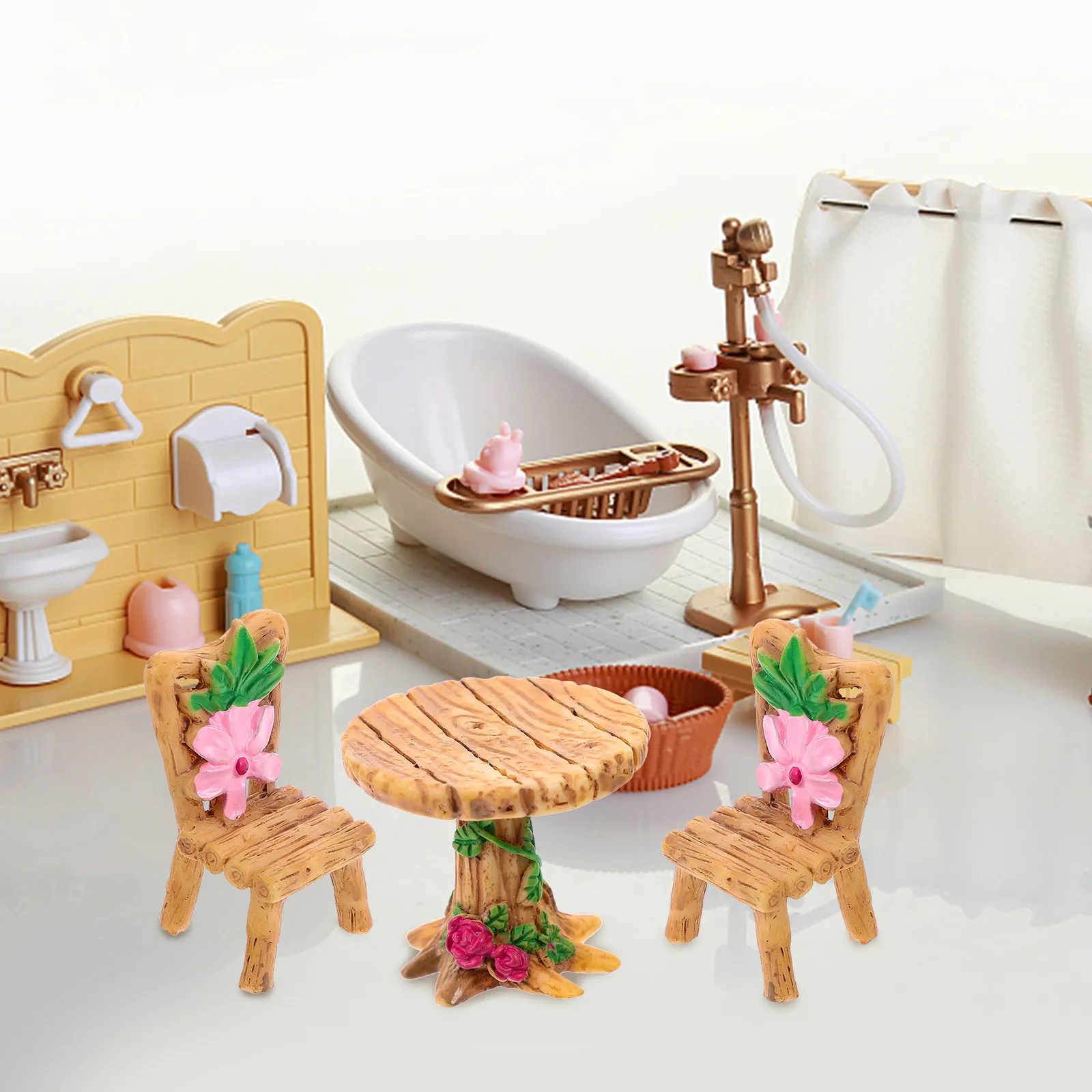 6Pcs Simulation Miniature Table Chair Set Resin Mini Furniture Decor for Mini Garden Fish Tank Micro Landscape DIY Scene Layout
6Pcs Simulation Miniature Table Chair Set Resin Mini Furniture Decor for Mini Garden Fish Tank Micro Landscape DIY Scene Layout
