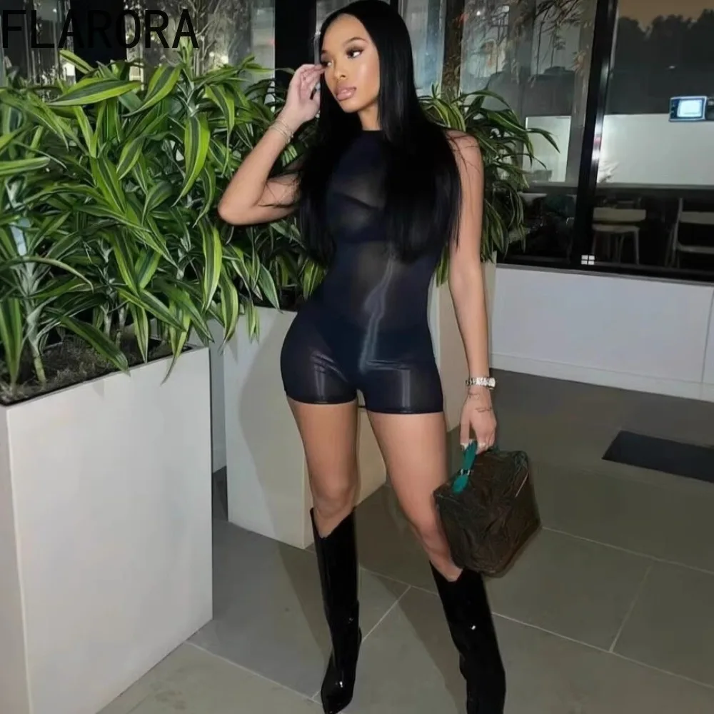FLARORA Hottie See Through Rompers Woman Sexy Wild O-Neck Sleeveless Skinny Playsuits Classic Stretch Midnight Party Clubwear
FLARORA Hottie See Through Rompers Woman Sexy Wild O-Neck Sleeveless Skinny Playsuits Classic Stretch Midnight Party Clubwear
