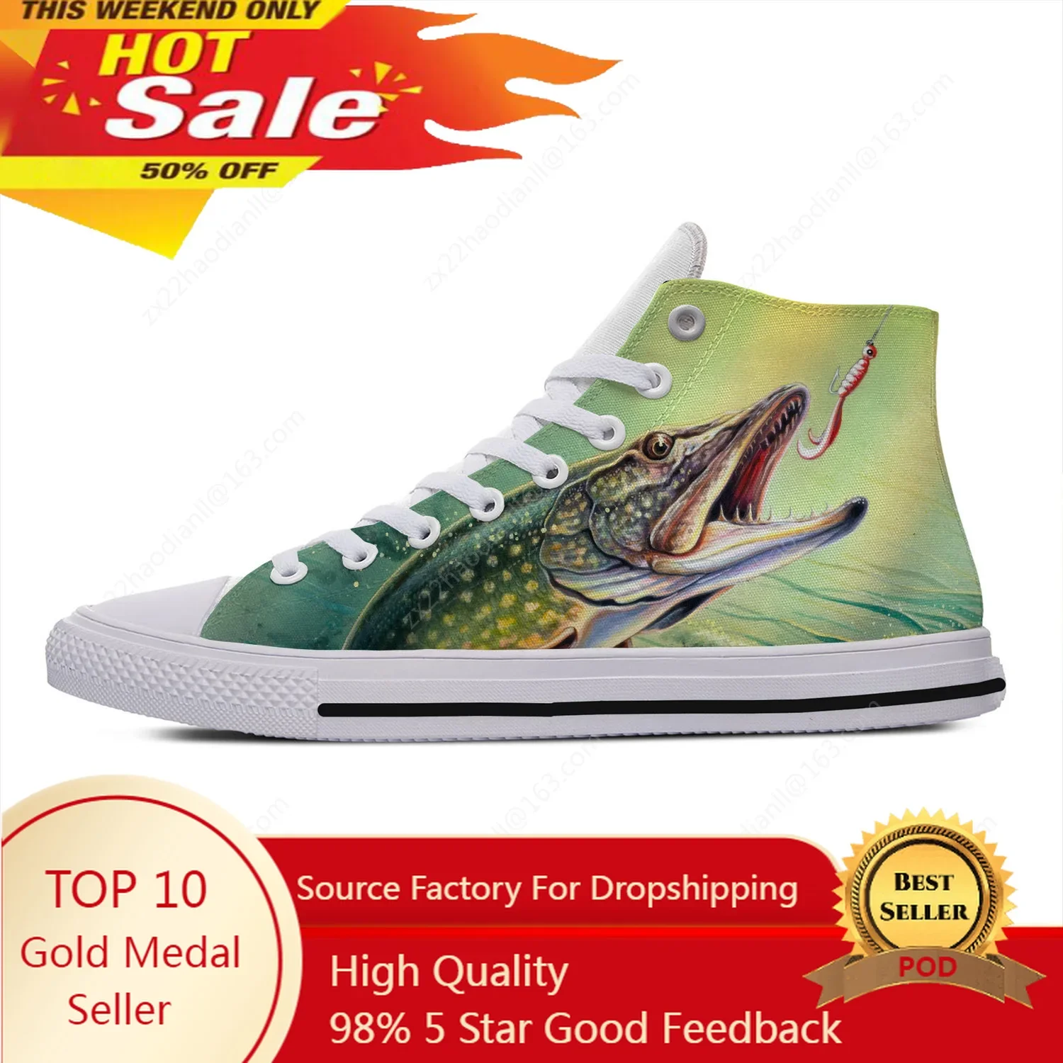 Animal Fishing Pattern Lightweight Cloth 3D Print Funny Cute Fashion High Top Canvas Shoes Men Women Casual Breathable Sneakers
Animal Fishing Pattern Lightweight Cloth 3D Print Funny Cute Fashion High Top Canvas Shoes Men Women Casual Breathable Sneakers