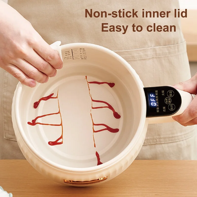 1.2L Home Electric Cooking Pot Dormitory Electric Hot Pot Reservation Rice Cooker Non-stick Frying Pan Multi-function 220V
1.2L Home Electric Cooking Pot Dormitory Electric Hot Pot Reservation Rice Cooker Non-stick Frying Pan Multi-function 220V