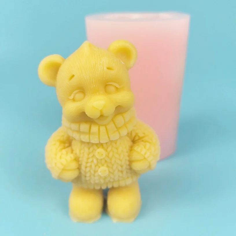 Bears Mold Cute Sweater Bear Standing Soap Molds Silicone 3D Wedding Birthday Clay Resin Mould
Bears Mold Cute Sweater Bear Standing Soap Molds Silicone 3D Wedding Birthday Clay Resin Mould