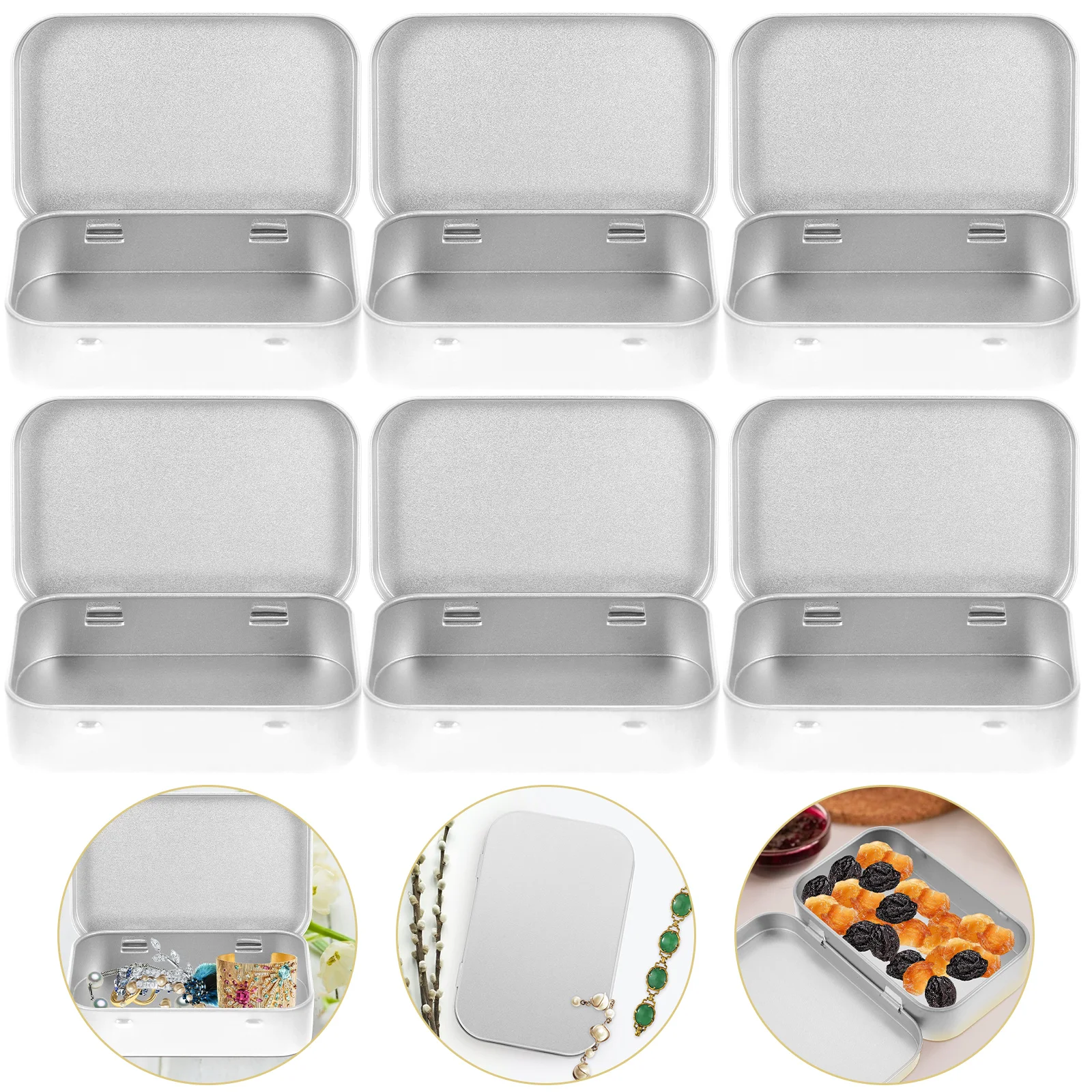 6 Pcs Tinplate Storage Box Hinges Small Tins with Lids Spider Web Sweets Wedding Candy Cans Gift Cases Office Containers
6 Pcs Tinplate Storage Box Hinges Small Tins with Lids Spider Web Sweets Wedding Candy Cans Gift Cases Office Containers