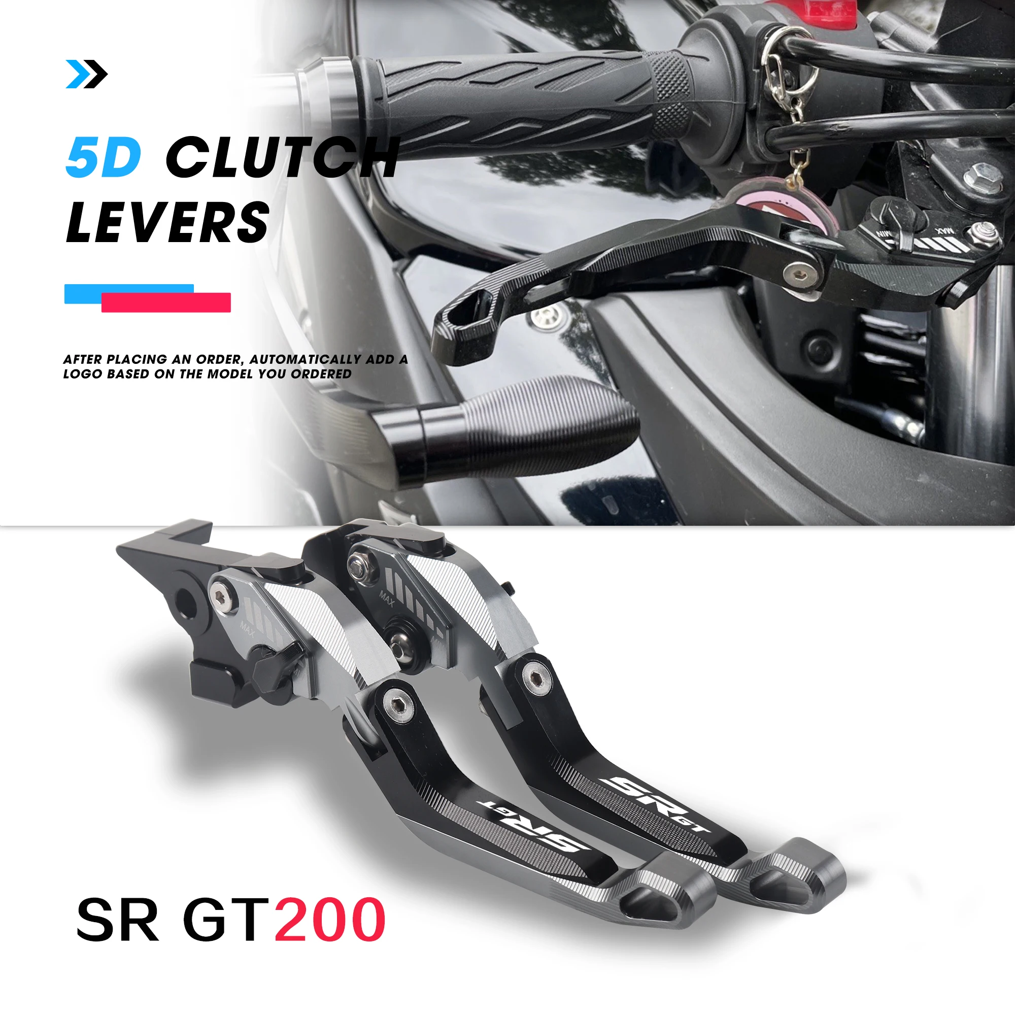 Motorcycle SR GT200 2023 Adjustable CNC 5D aluminium Brake Clutch Levers Handle For Aprilia SR GT 200 2022 SR GT200 2023
Motorcycle SR GT200 2023 Adjustable CNC 5D aluminium Brake Clutch Levers Handle For Aprilia SR GT 200 2022 SR GT200 2023