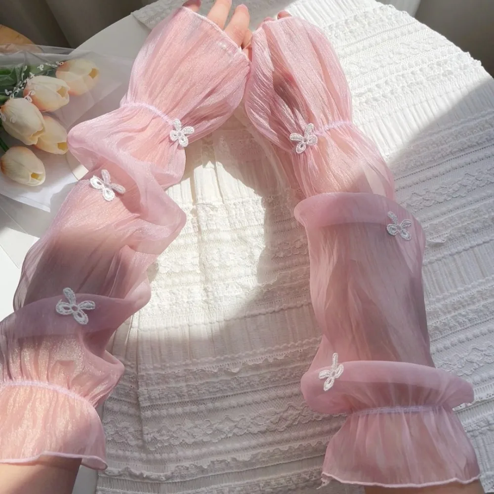 1 Pair Wide Fairy Style Arm Cover UV Resistant Breathable Ice Sleeves Cooling Bow Ice Silk Sunscreen Sleeves Sun Protection
1 Pair Wide Fairy Style Arm Cover UV Resistant Breathable Ice Sleeves Cooling Bow Ice Silk Sunscreen Sleeves Sun Protection