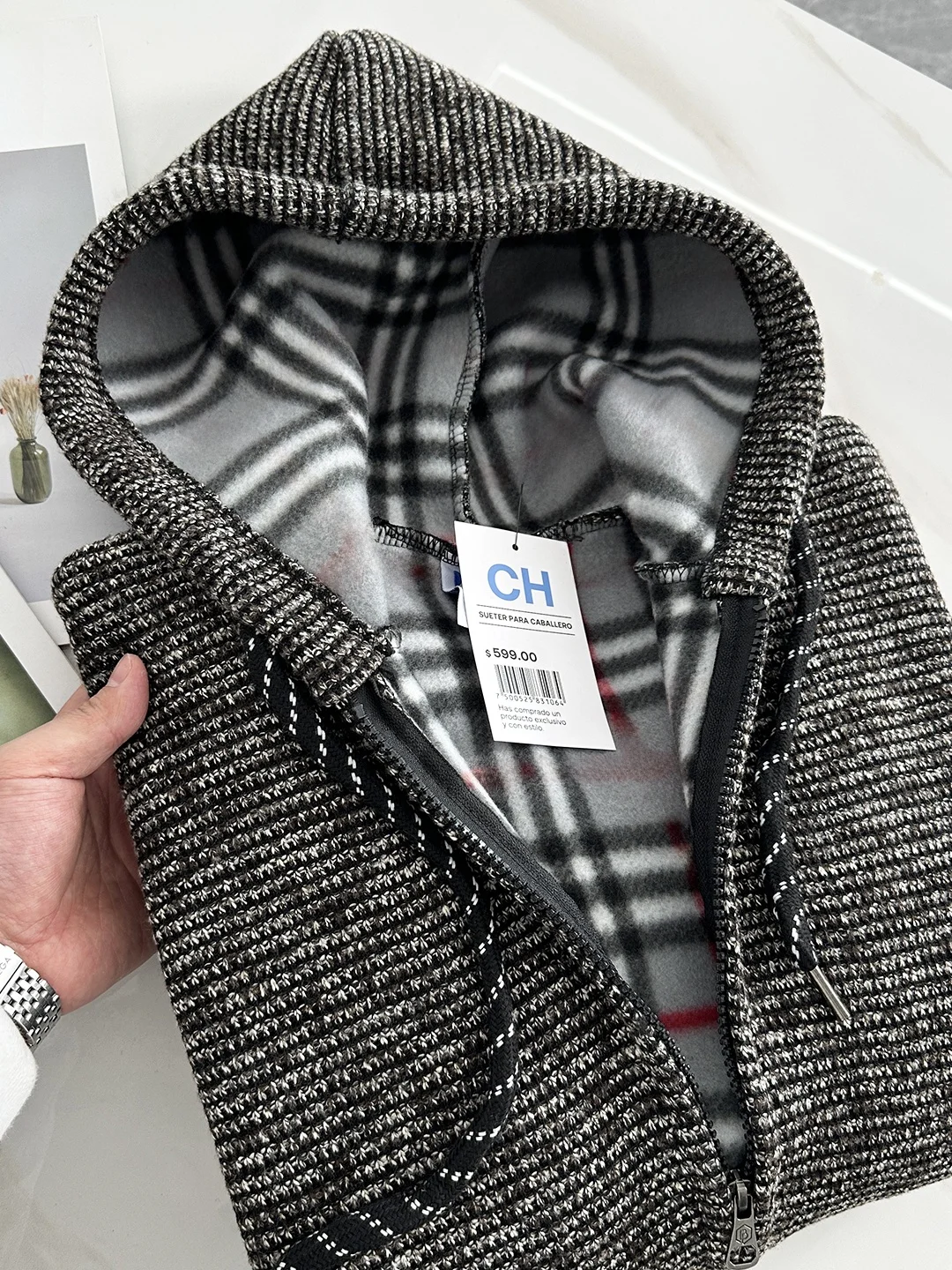 Thiened Fce Трикотажная зимняя куртка для мужчин с капюшоном Тяжелый узор Wfle Повседневная одежда Long Sve Полиэфирное волокно
Thiened Fce Трикотажная зимняя куртка для мужчин с капюшоном Тяжелый узор Wfle Повседневная одежда Long Sve Полиэфирное волокно