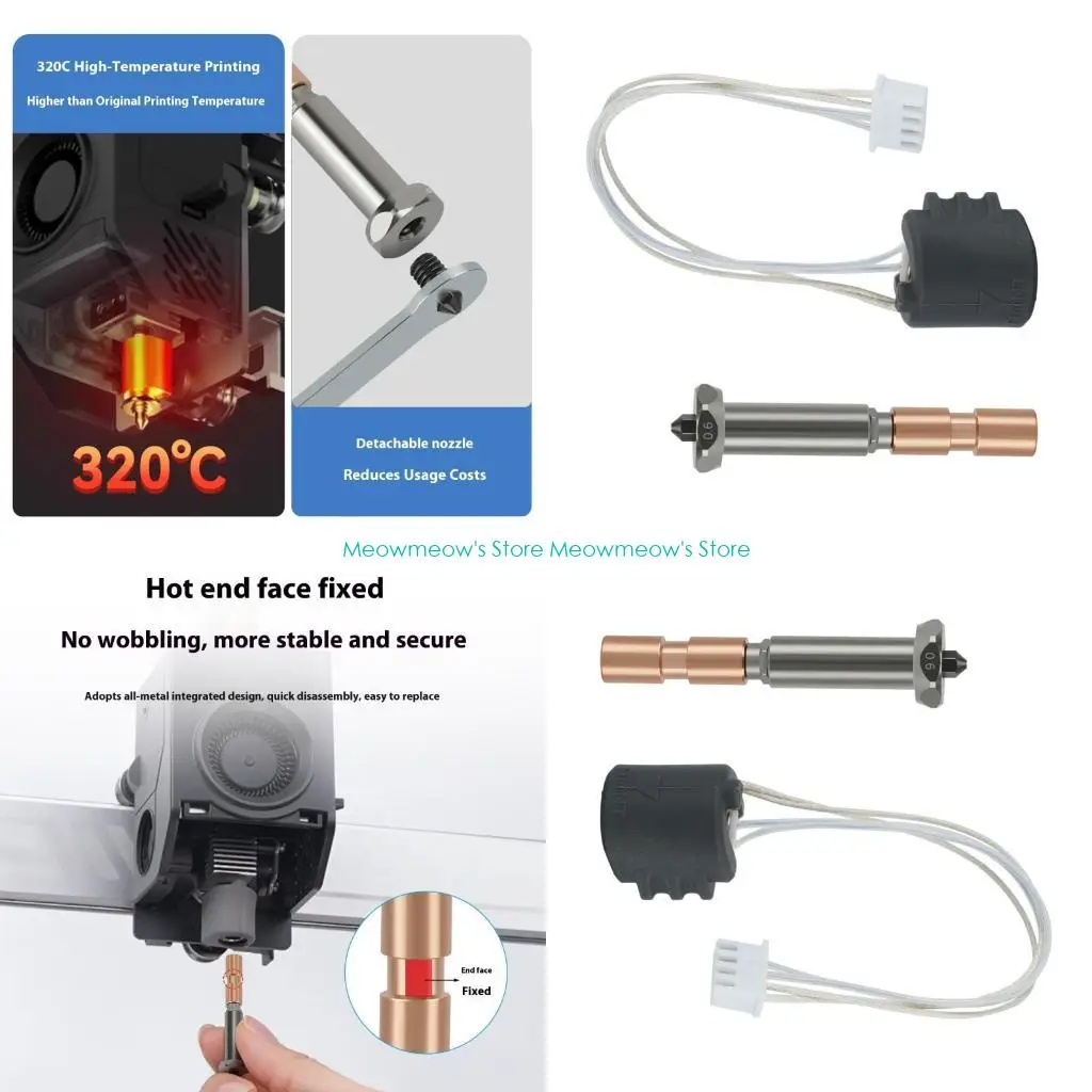 W91A Термостойкая глиняная печь Hotend, модернизированная для точной 3D-печати и быстрой замены насадок 
W91A Термостойкая глиняная печь Hotend, модернизированная для точной 3D-печати и быстрой замены насадок