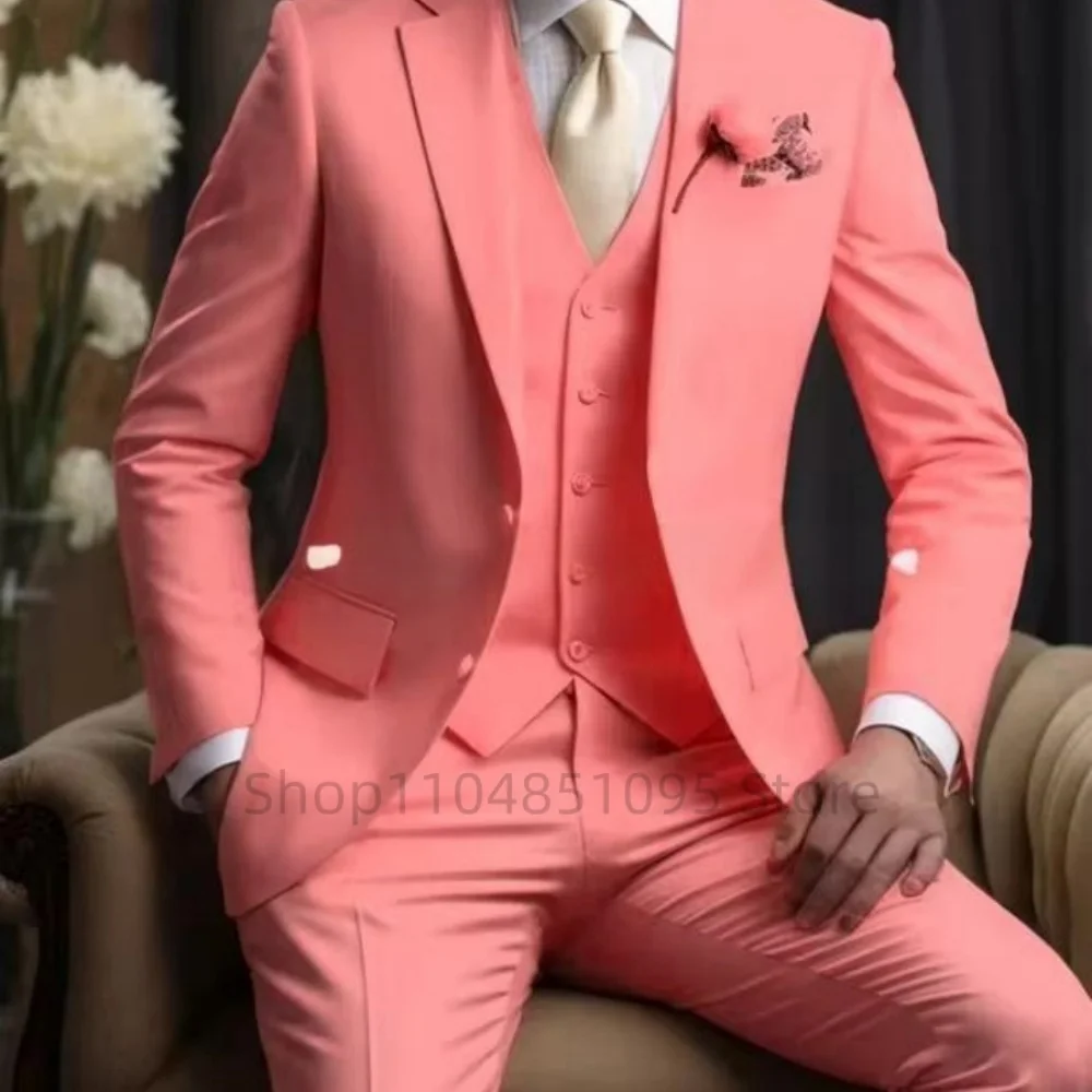 Men's Suit 3 Pieces Formal Business Notch Lapel Blazer Tuxedos Slim Fit Groomsmen Suit Set(Jacket+Vest+Pant) 
Men's Suit 3 Pieces Formal Business Notch Lapel Blazer Tuxedos Slim Fit Groomsmen Suit Set(Jacket+Vest+Pant)