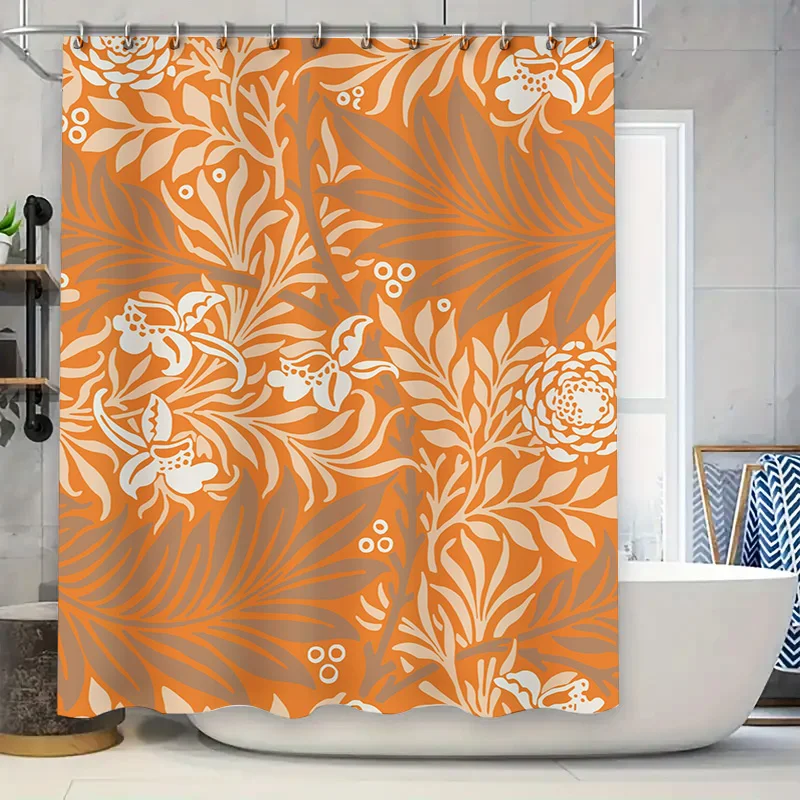 Orange Floral Printed Shower Curtain Waterproof Decor Bathroom Accessories for Home Decoration 3D Printed Bath Shower Curtain wi
Orange Floral Printed Shower Curtain Waterproof Decor Bathroom Accessories for Home Decoration 3D Printed Bath Shower Curtain wi
