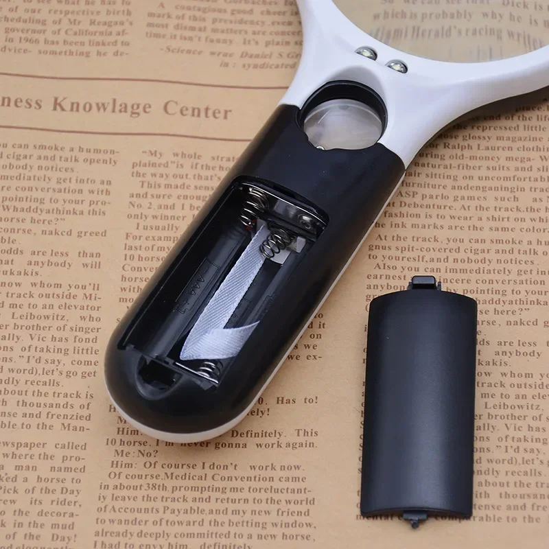 Mini Illuminated Magnifier Handheld Microscope 3 LED Light Magnifying Glass Lens Jewelry Watch Reading Loupe Repair Tool