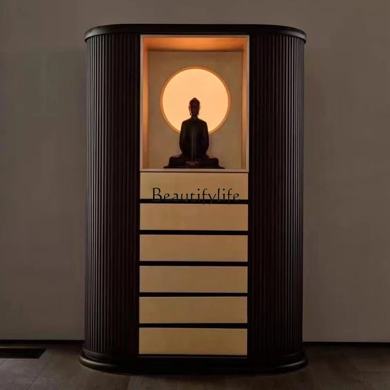 Modern ash wood shrine minimalist curved living room dedicated to the god of wealth Guanyin Bodhisattva cabinet
Modern ash wood shrine minimalist curved living room dedicated to the god of wealth Guanyin Bodhisattva cabinet