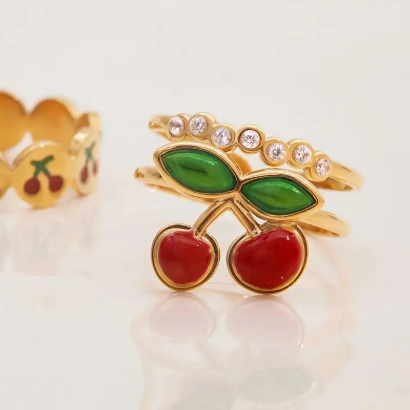31BF Cherry Inspired Open Ring Adjustable Stainless Steel Fashion Jewelry Item
31BF Cherry Inspired Open Ring Adjustable Stainless Steel Fashion Jewelry Item