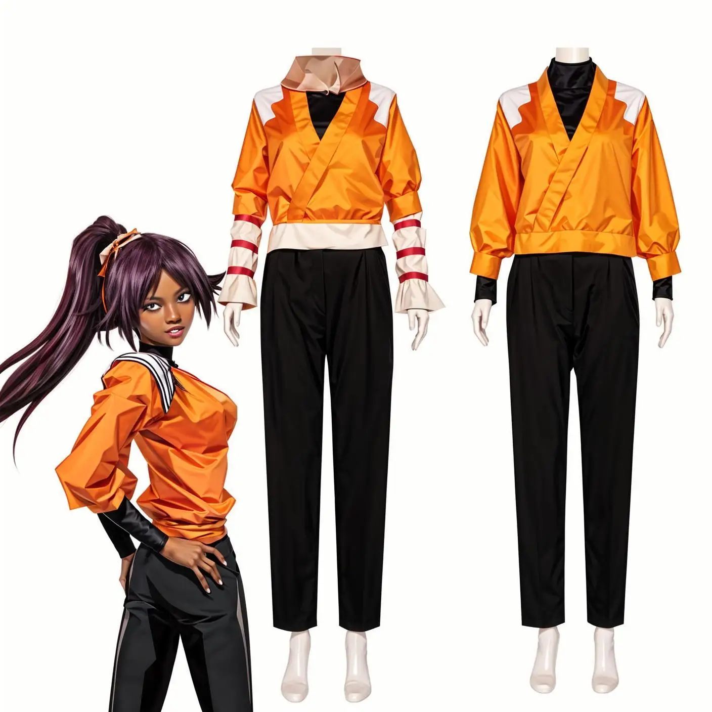 Аниме BLEACH Shihouin Yoruichi косплей костюм для женщин оранжевое пальто брюки полный комплект короткая длинная униформа одежда для вечеринки на Хэллоуин
Аниме BLEACH Shihouin Yoruichi косплей костюм для женщин оранжевое пальто брюки полный комплект короткая длинная униформа одежда для вечеринки на Хэллоуин