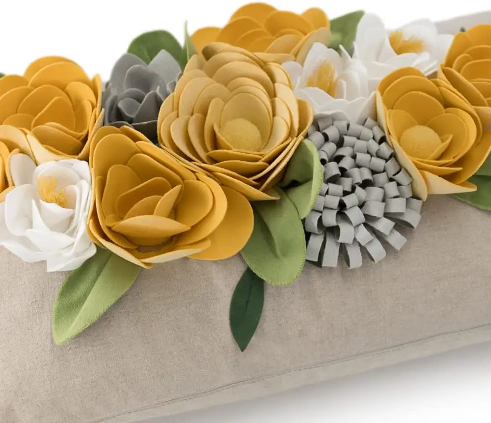 Decorative 3D Flower Throw Pillow Covers Accent Floral Pillowcases For Couch Bed Home Living Room Farmhouse Decor 12X20 H
Decorative 3D Flower Throw Pillow Covers Accent Floral Pillowcases For Couch Bed Home Living Room Farmhouse Decor 12X20 H