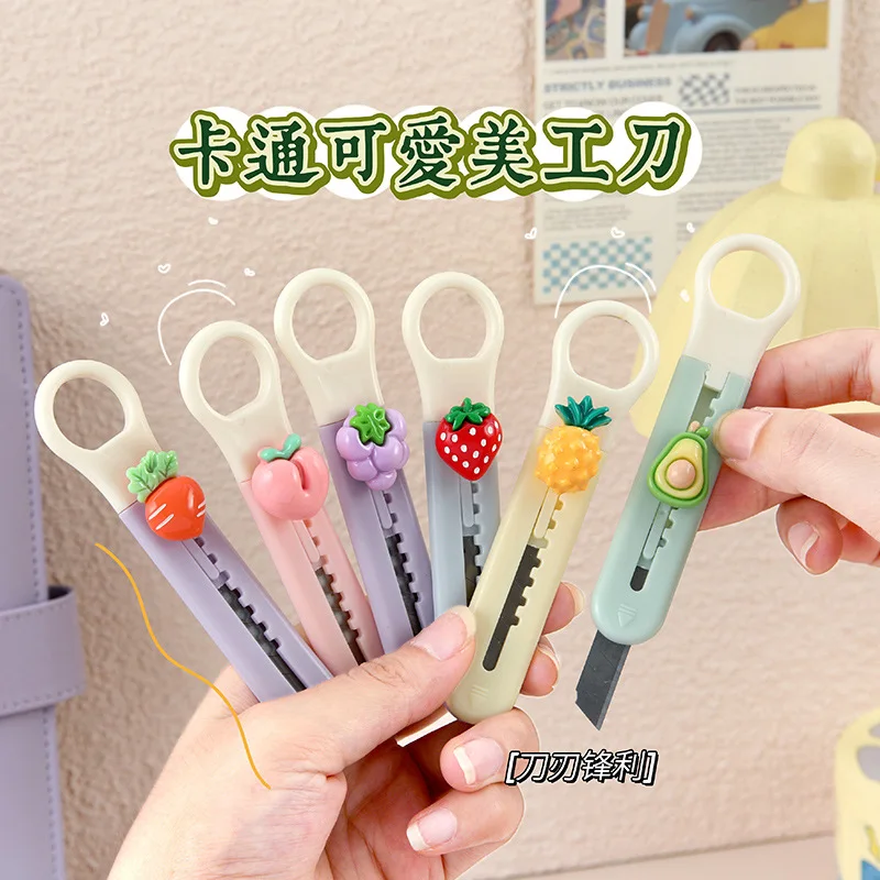 Cartoon Cute Fruit Utility Knife Kawai Stationery Cutter Box Pocket Knife Paper Cutter Office Student Supplies Back To School
Cartoon Cute Fruit Utility Knife Kawai Stationery Cutter Box Pocket Knife Paper Cutter Office Student Supplies Back To School